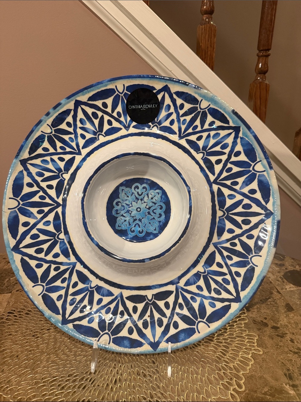 Cynthia Rowley Melamine Chip & Dip Tray